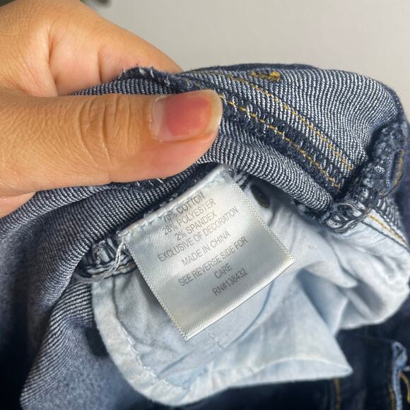 ModCloth Womens Jeans Size 8 Dark Wash Denim Blue Skinny Leg Button Fly - Picture 3 of 10